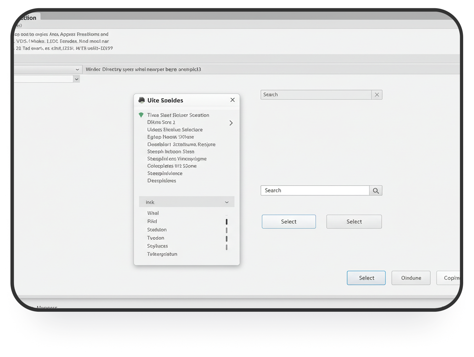 File Selection Interface